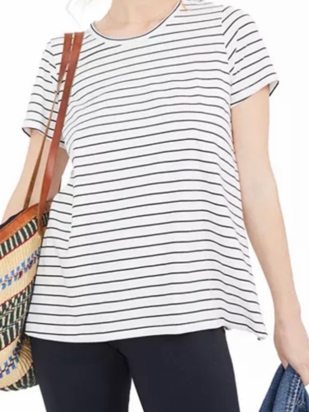 Hatch | Maternity Luxe Pima‎ Cotton Striped  Nursing Tee